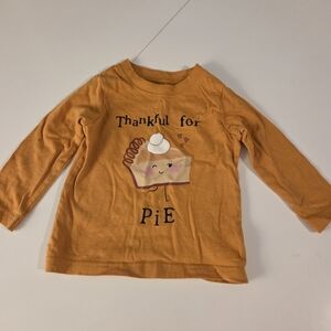 Carter's Orange 'Thankful for Pie' Long Sleeve Tee 18M
